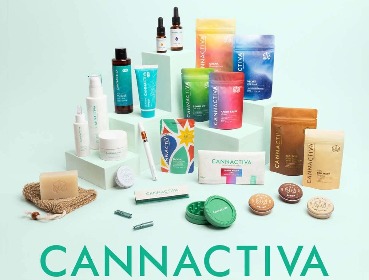 banner_multiproducto_ABRIL_2025_TINY-1-1 Amplia gama de productos Cannactiva de cáñamo: cremas, aceites, cosmética, flores, resinas y accesorios, dispuestos sobre fondo verde claro.